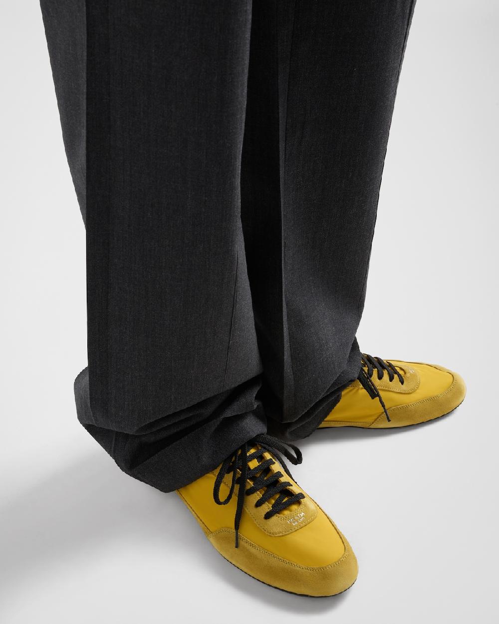 Prada Zapatillas Collapse de Re-Nylon y ante con elástico Solo hoy