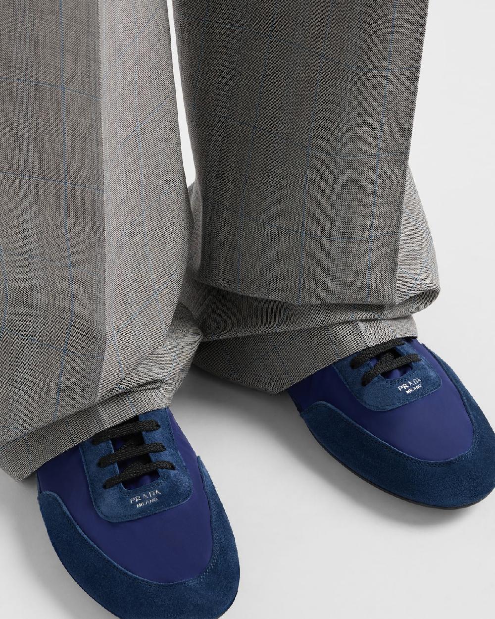 Prada Zapatillas Collapse de Re-Nylon y ante con elástico Promoción trimestral