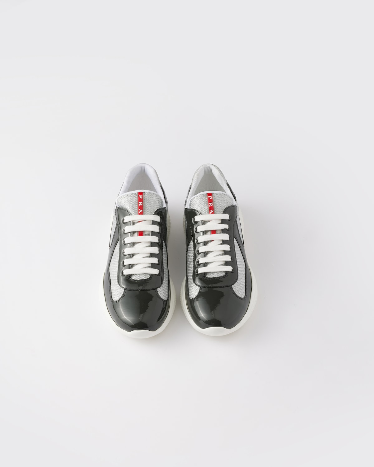 Prada Zapatillas Prada America's Cup de charol y tejido técnico Precios de Black Friday