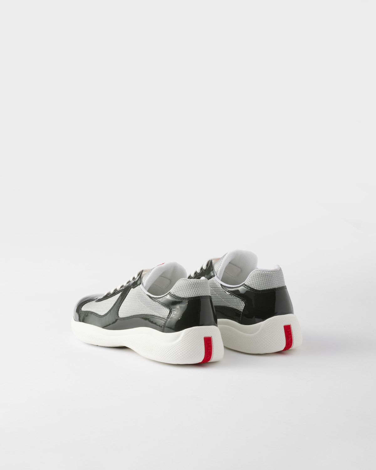 Prada Zapatillas Prada America's Cup de charol y tejido técnico Precios de Black Friday
