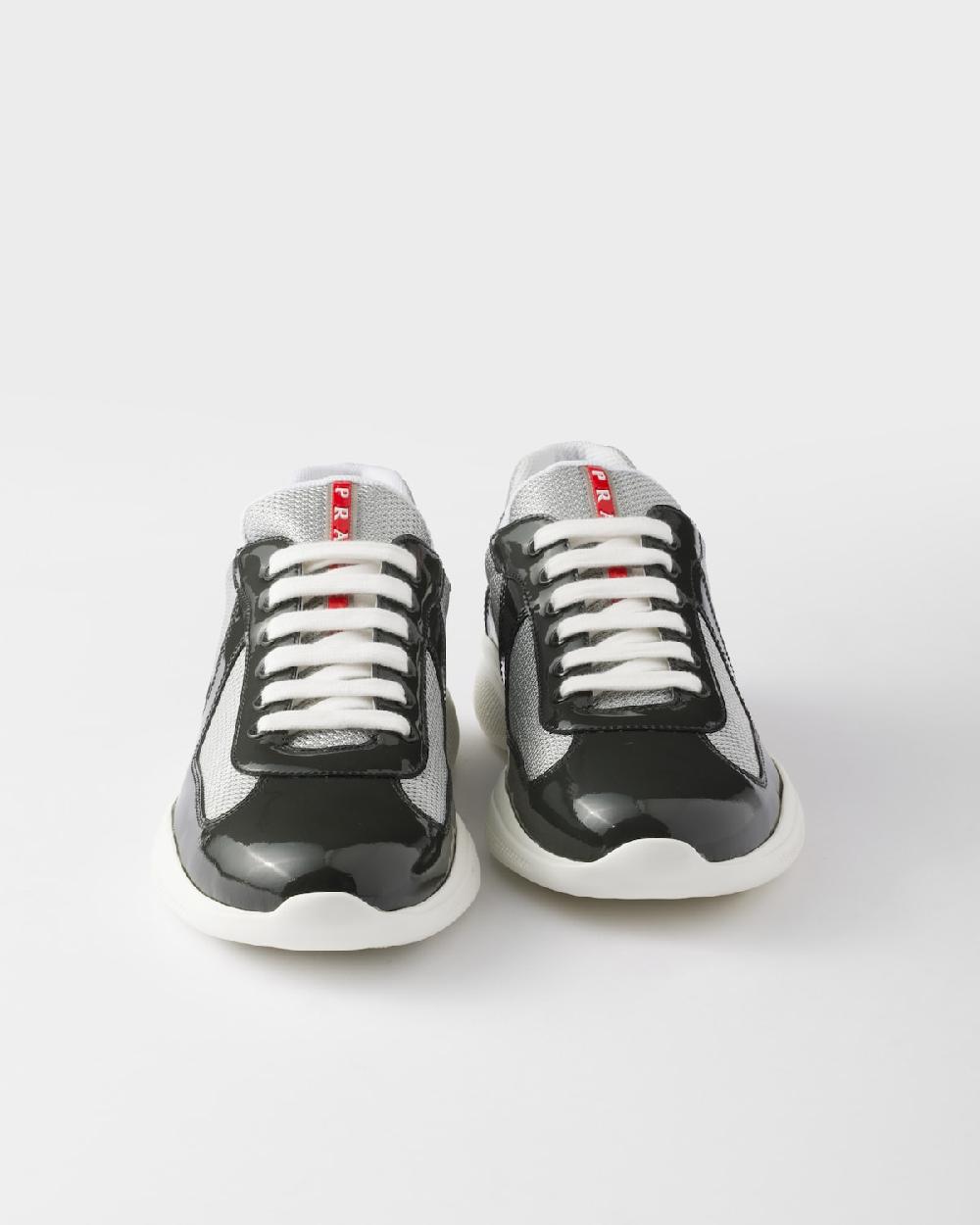 Prada Zapatillas Prada America's Cup de charol y tejido técnico Precios de Black Friday