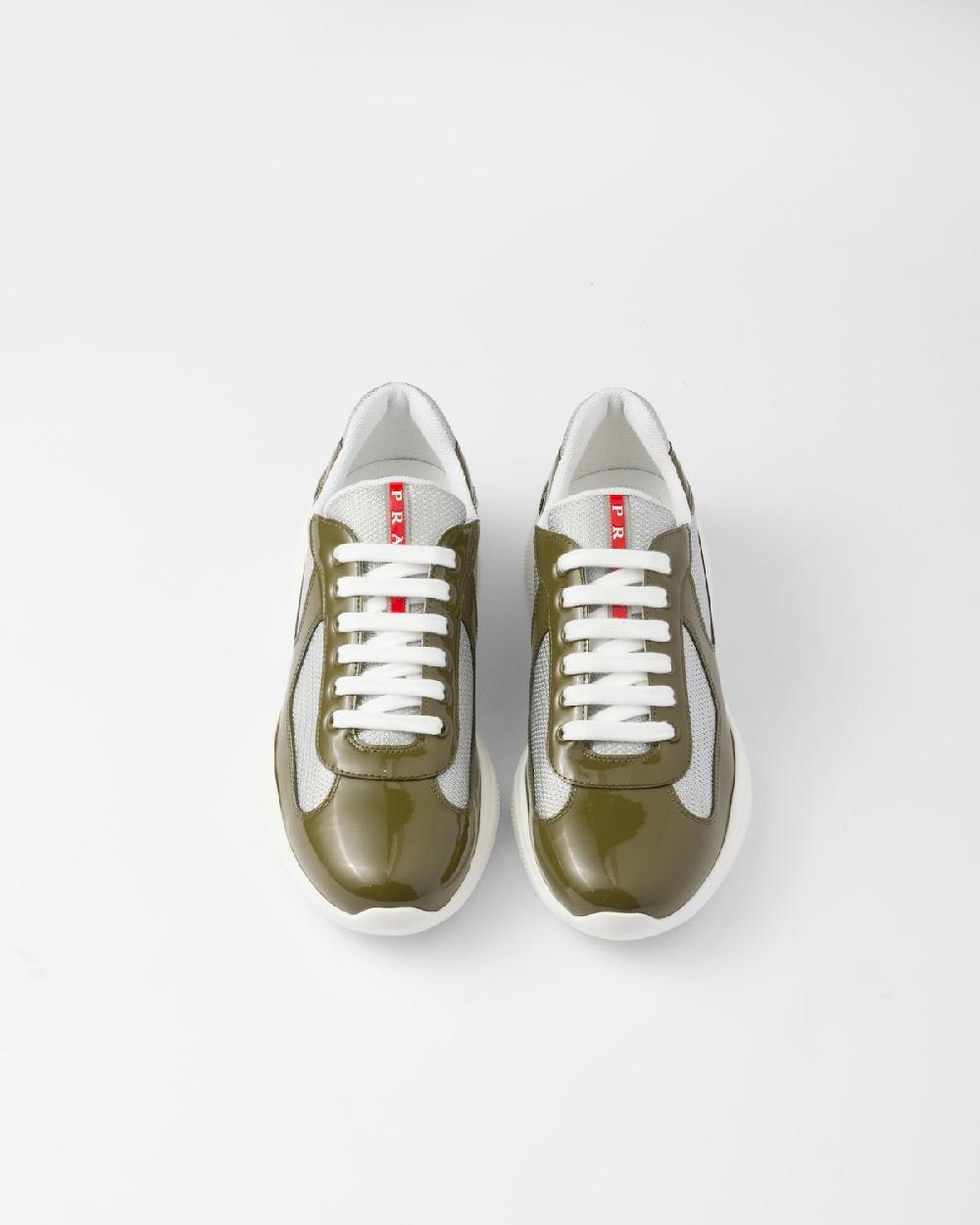 Prada Zapatillas Prada America's Cup de charol y tejido técnico En oferta
