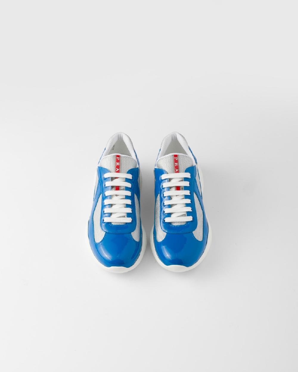 Prada Zapatillas Prada America's Cup de charol y tejido técnico Libre de impuestos