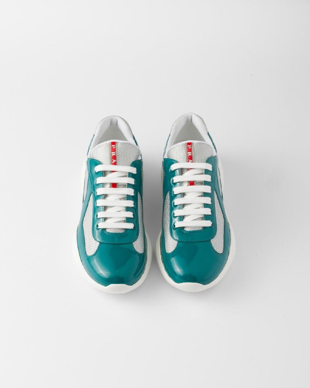 Prada Zapatillas Prada America's Cup de charol y tejido técnico Descuentos del mes