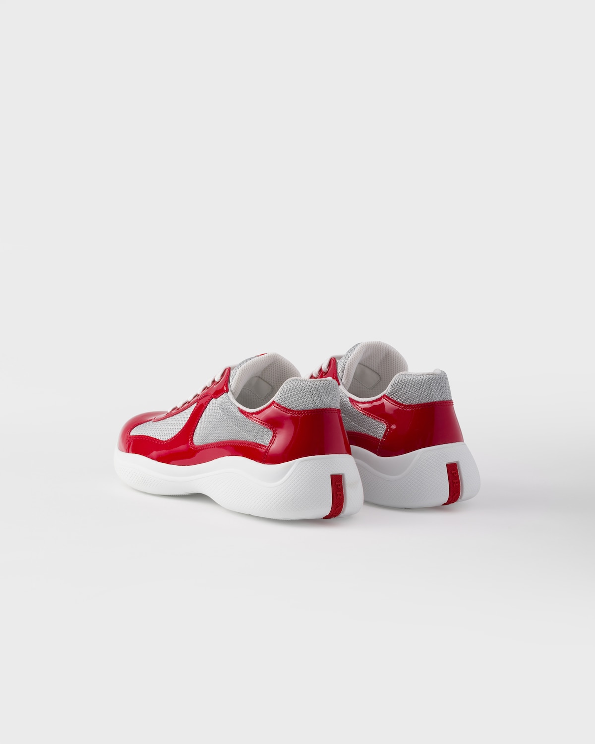 Prada Zapatillas Prada America's Cup de charol y tejido técnico Oferta exclusiva