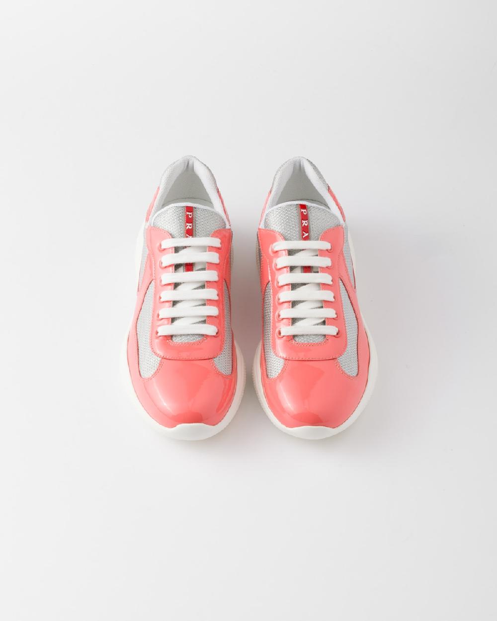 Prada Zapatillas Prada America's Cup de charol y tejido técnico Última moda