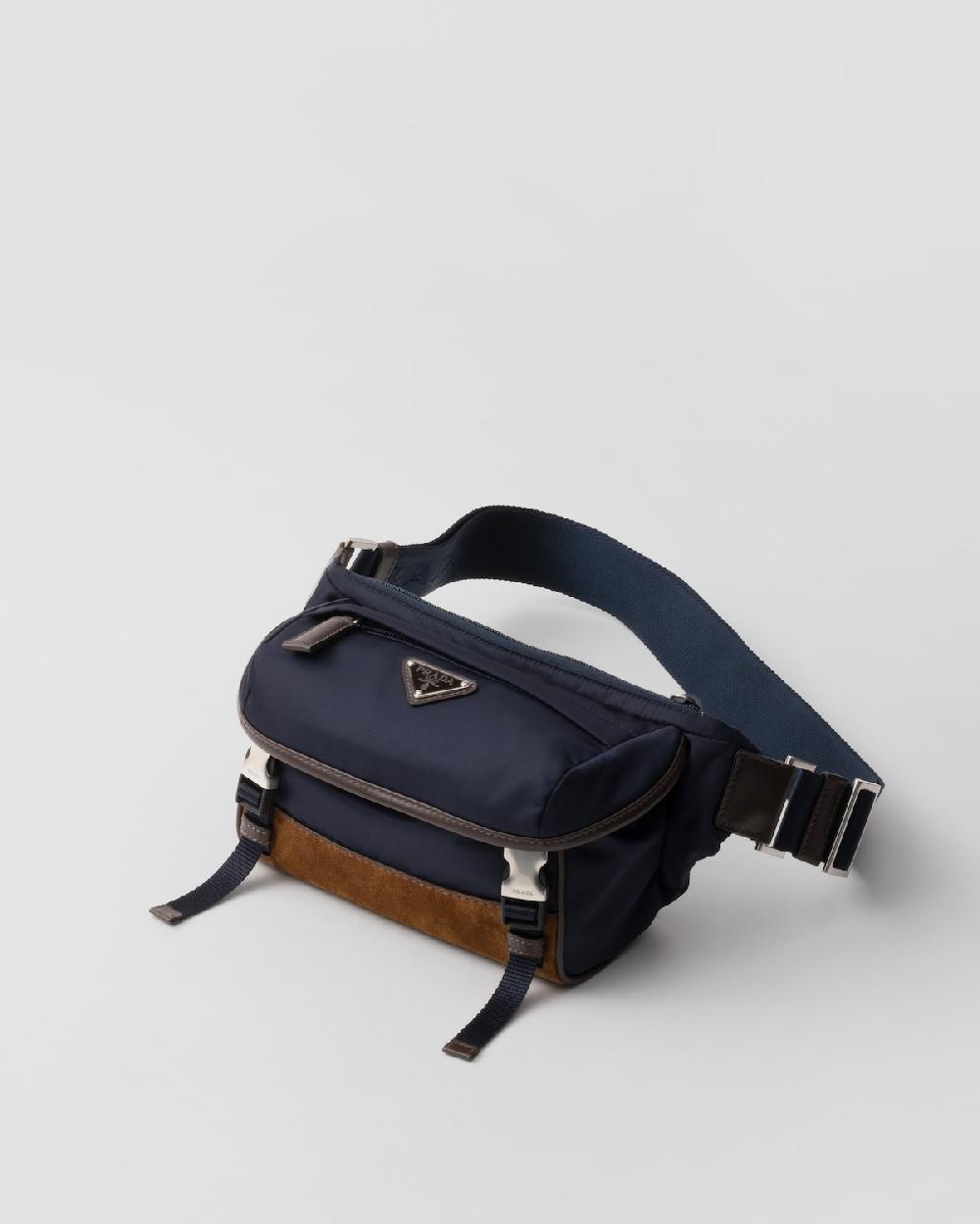Prada Bolso bandolera de Re-Nylon y piel pequeño Ofertas de temporada