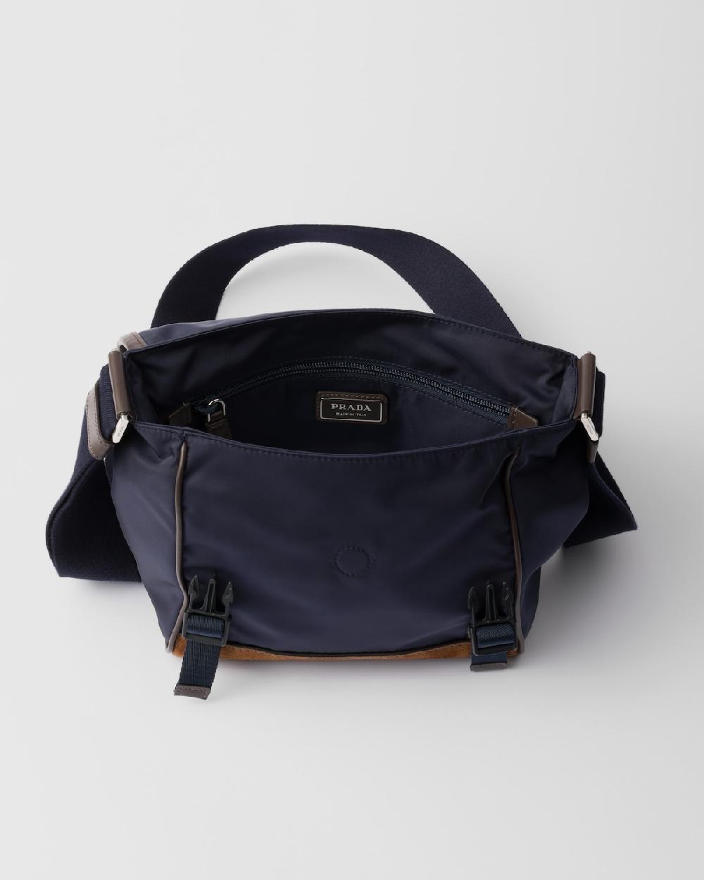 Prada Bolso bandolera de Re-Nylon y piel pequeño Ofertas especiales