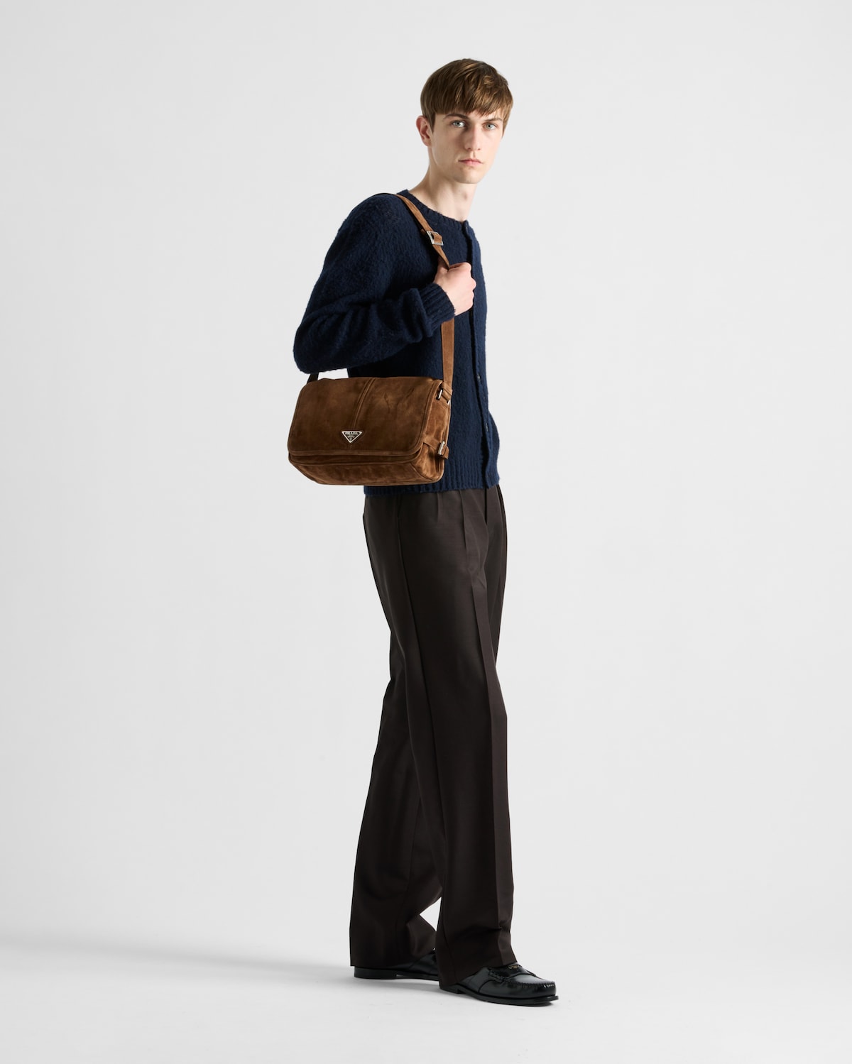Prada Bolso bandolera de ante