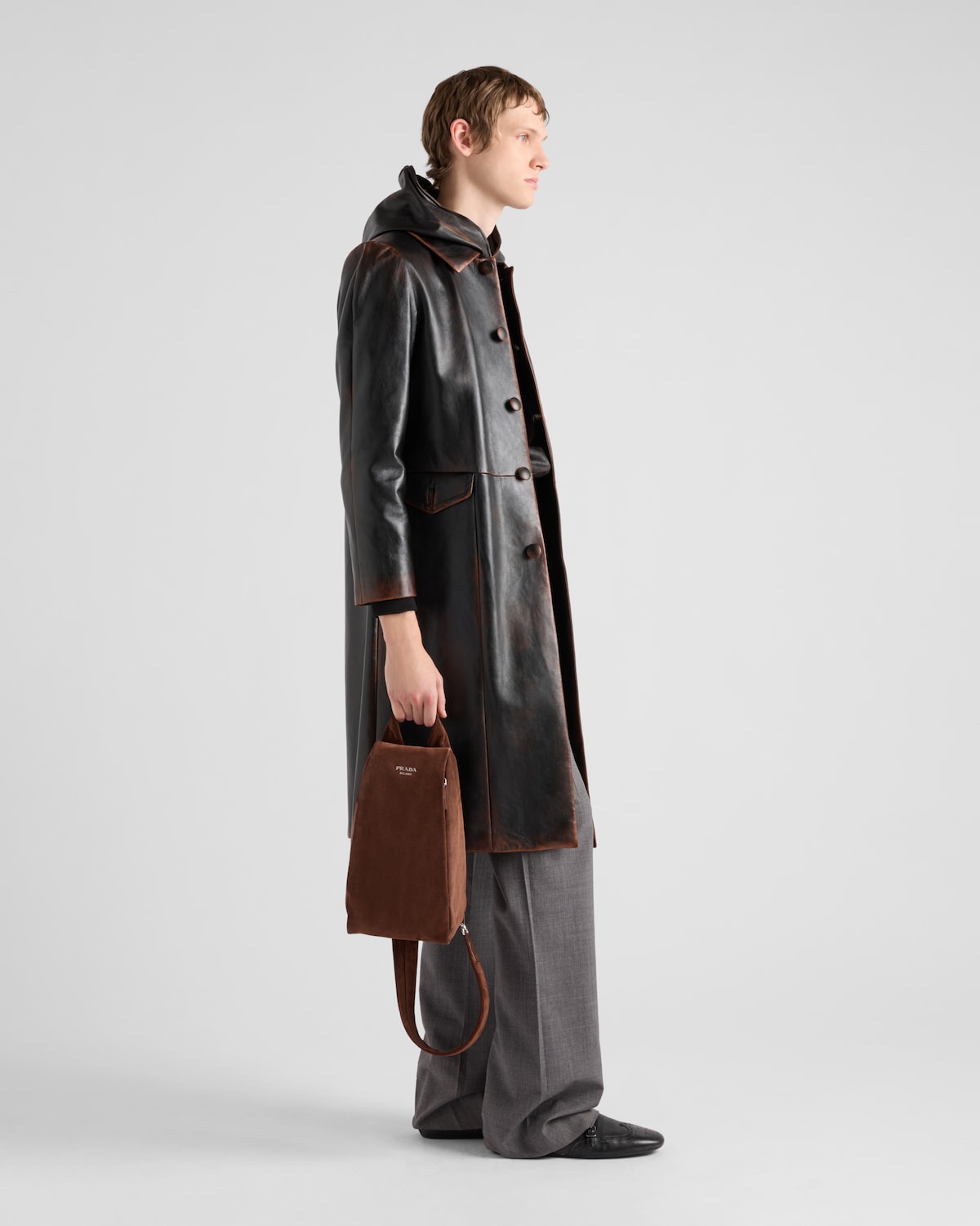 Prada Mochila de ante