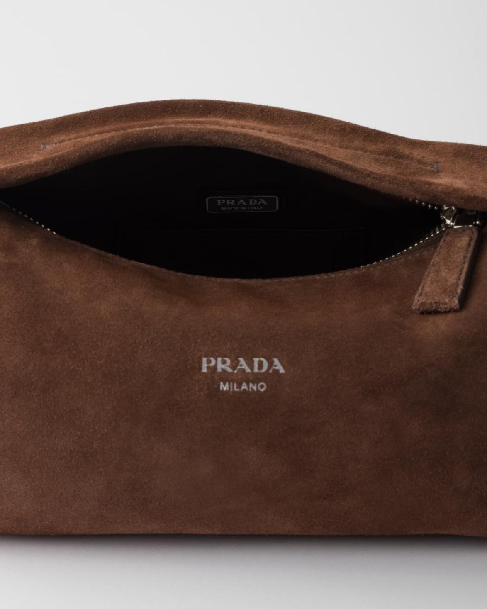 Prada Bolso bandolera de ante Outlet online