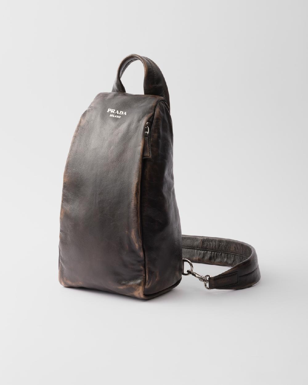 Prada Mochila de napa Venta caliente