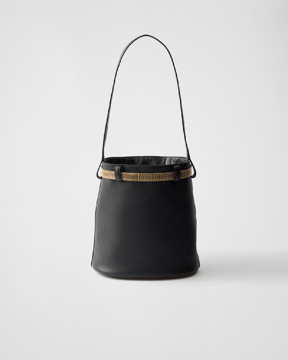 Prada Bolso saco Prada Buckle de piel con cinturón joya Grandes ahorros