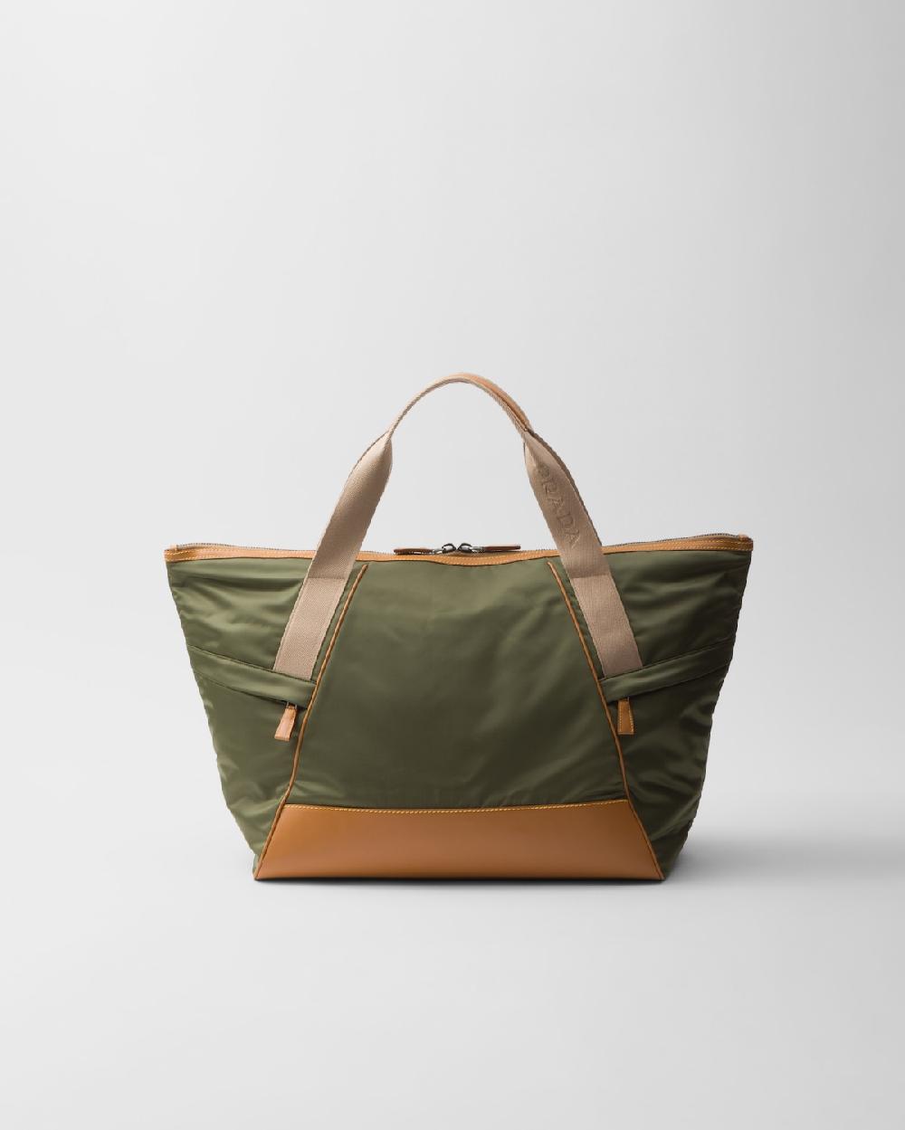 Prada Bolsa de viaje de Re-Nylon y piel Devoluciones gratuitas