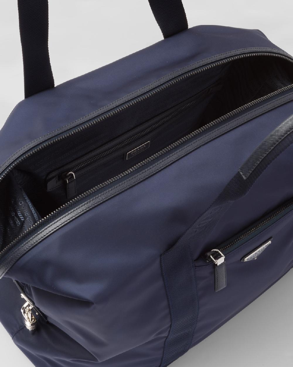 Prada Bolsa de lona en piel Saffiano y Re-Nylon Outlet online