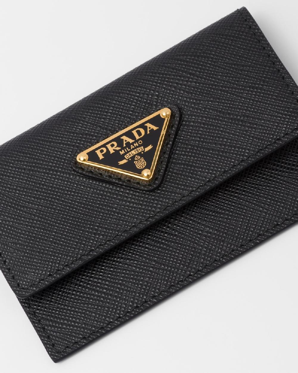 Prada Tarjetero de piel Saffiano Precio de fábrica