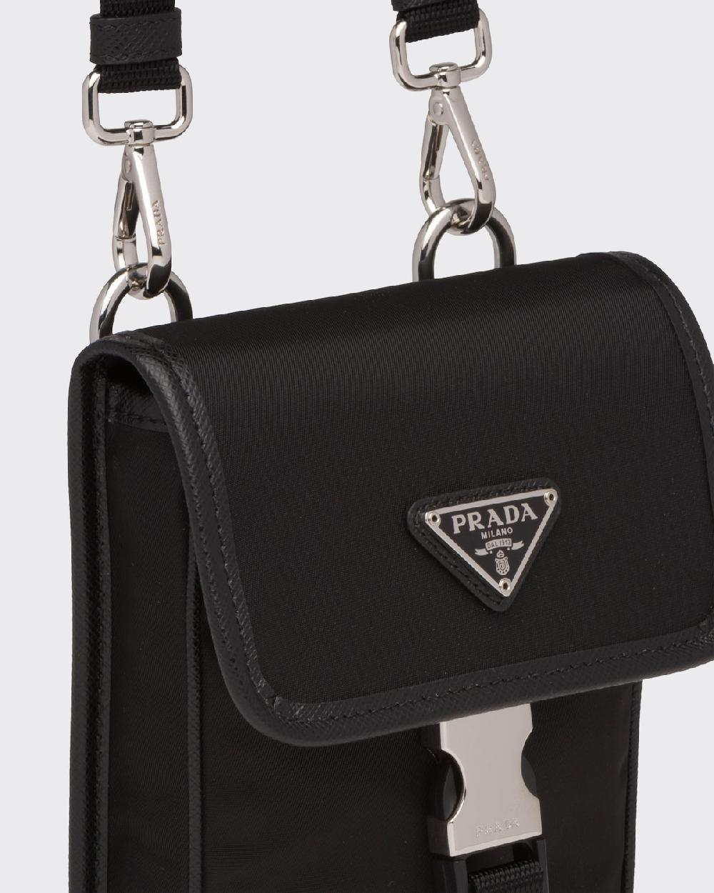 Prada Funda para smartphone de Re-Nylon y piel Saffiano Ahorra y exporta