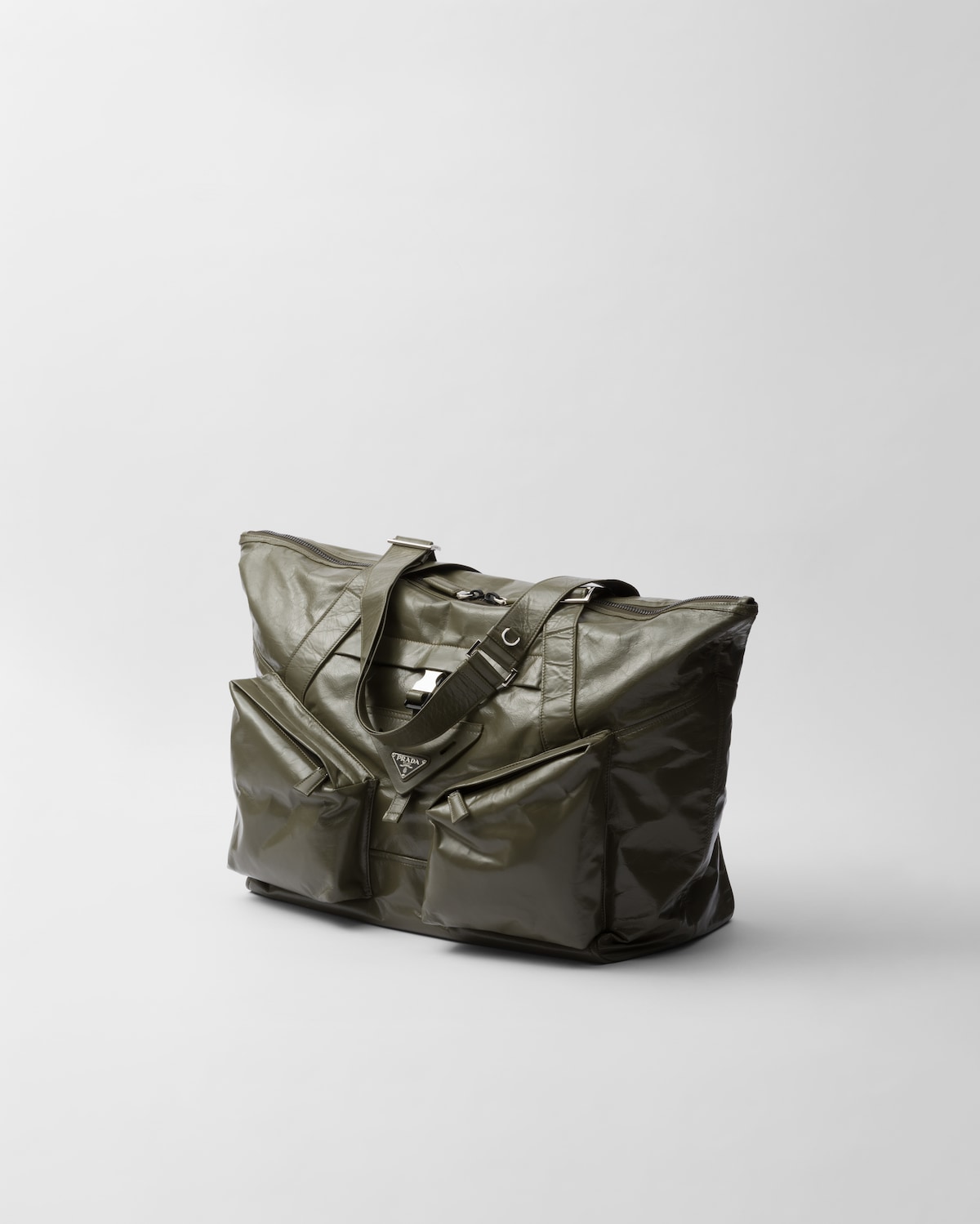 Prada Bolsa de viaje en piel Rebajas