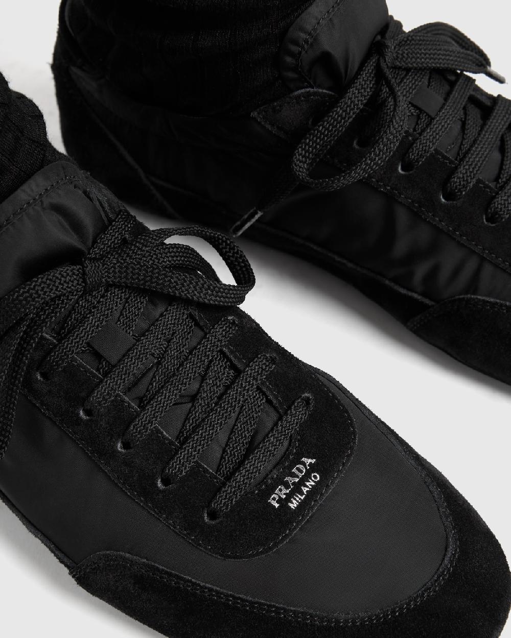 Prada Zapatillas Collapse de Re-Nylon y ante Rebajas baratas