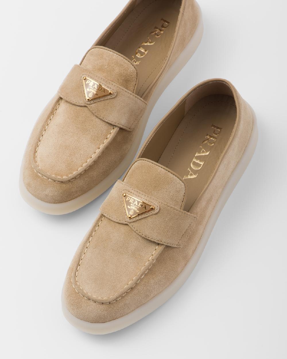 Prada Mocasines de piel de ante Tienda