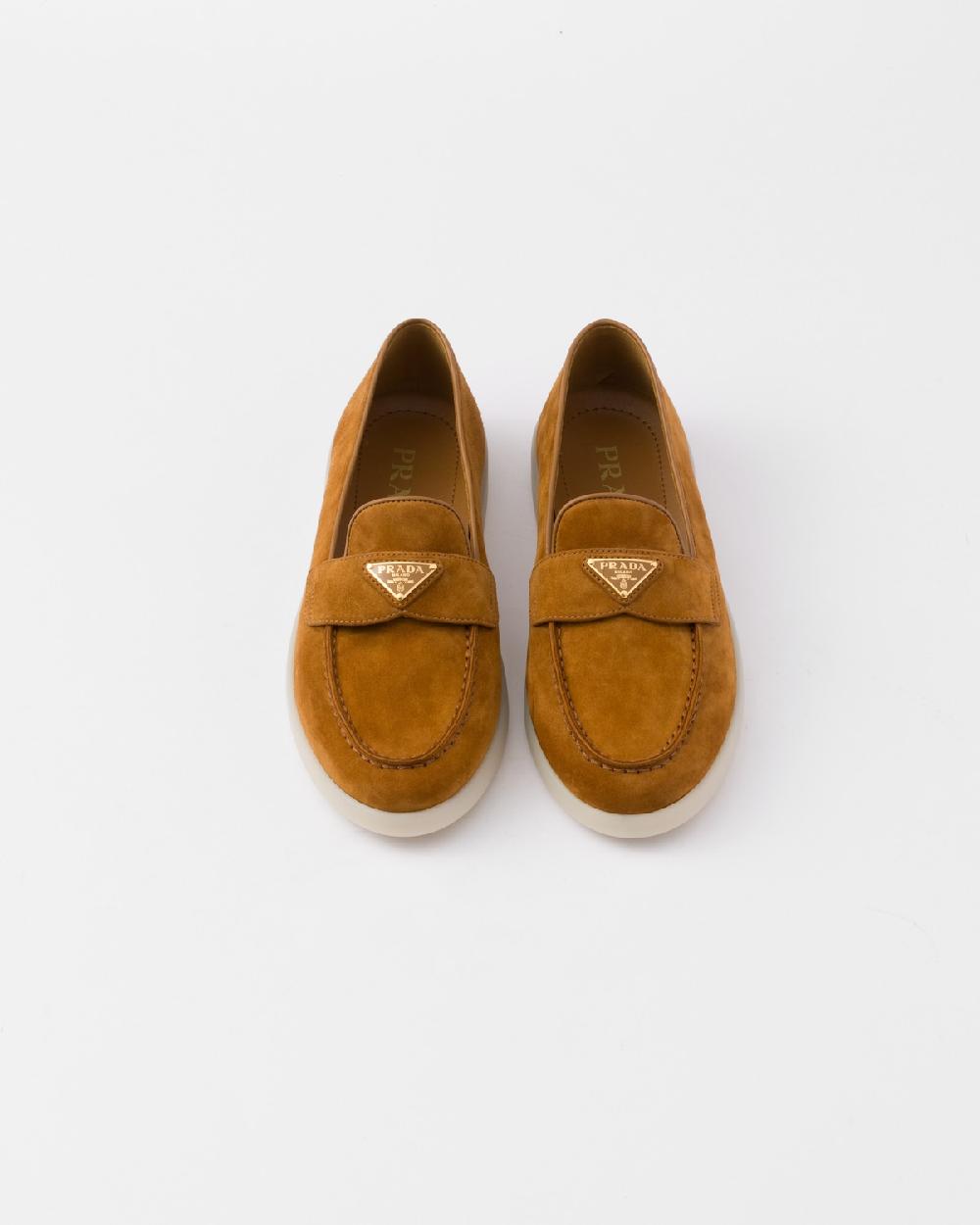 Prada Mocasines de piel de ante Tienda