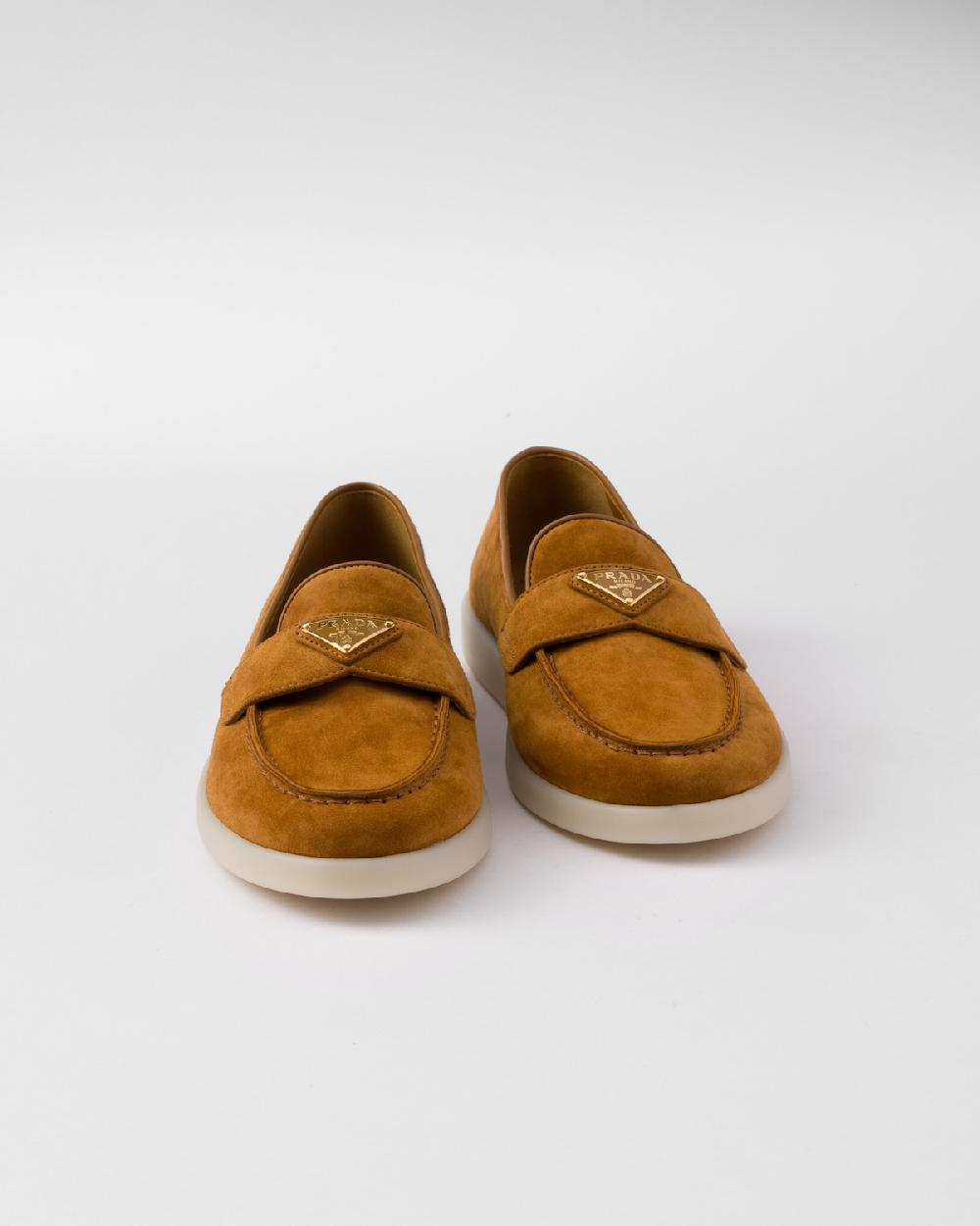 Prada Mocasines de piel de ante Tienda