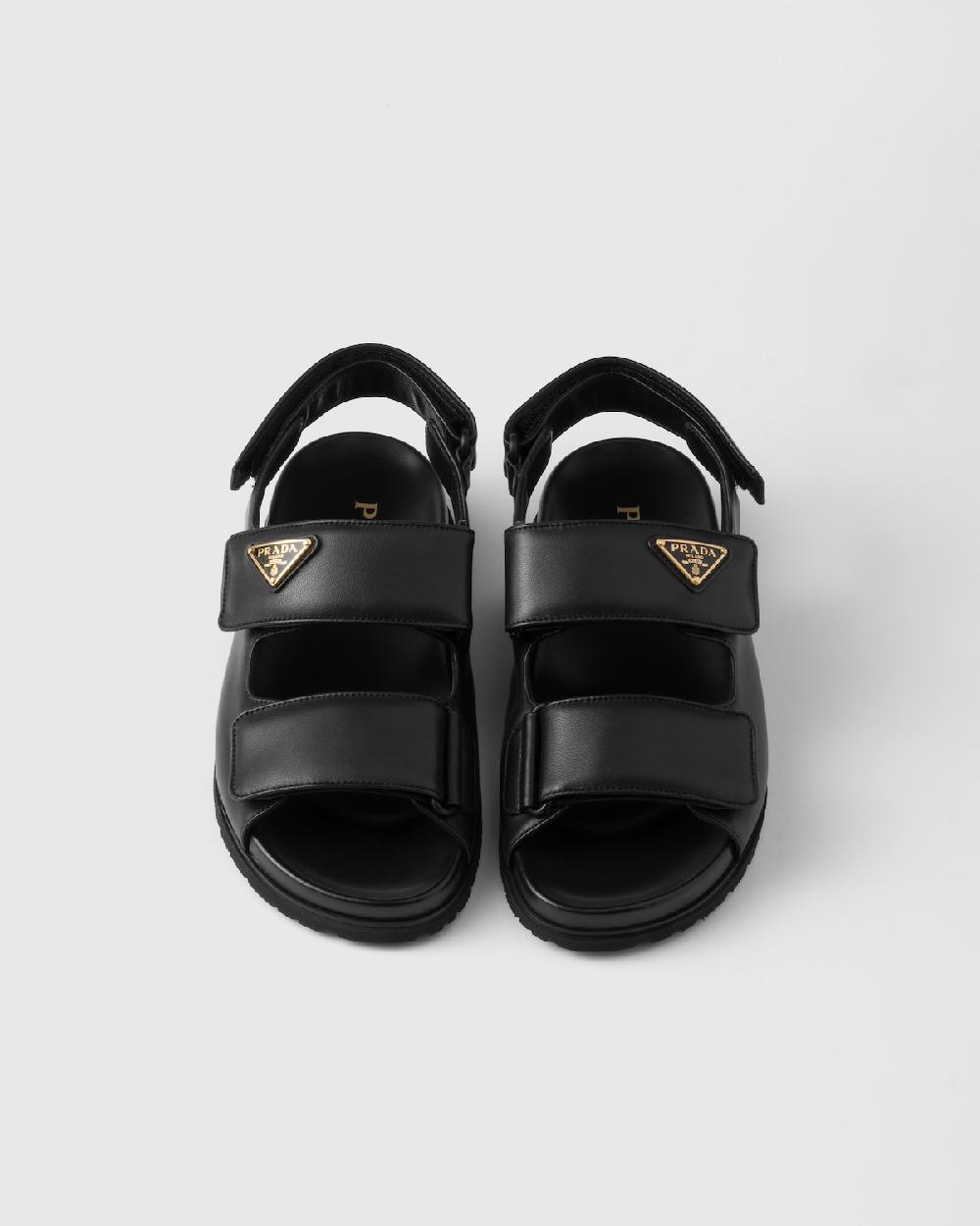 Prada Sandalias de napa Mejor oferta