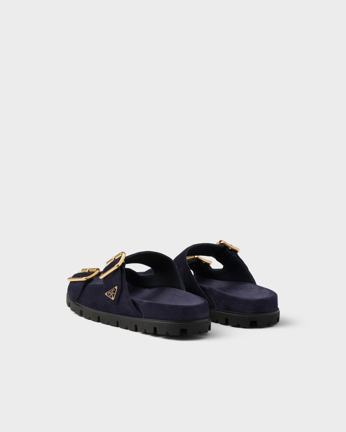 Prada Sandalias planas con tira de ante Oferta especial