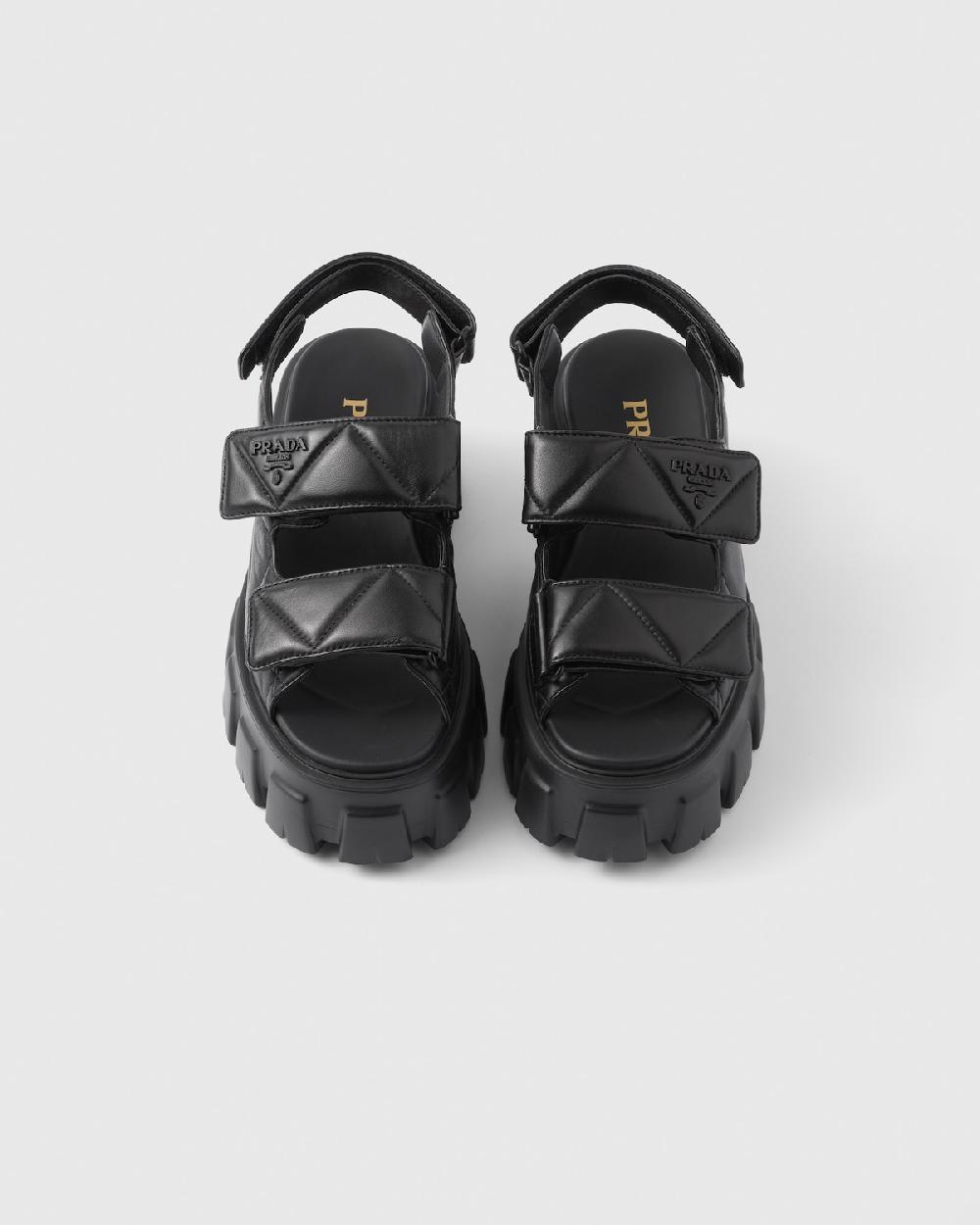 Prada Sandalias Monolith de napa ÚLTIMAS EDICIONES