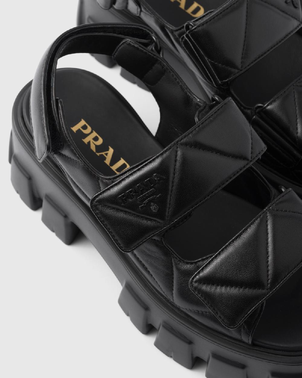 Prada Sandalias Monolith de napa ÚLTIMAS EDICIONES