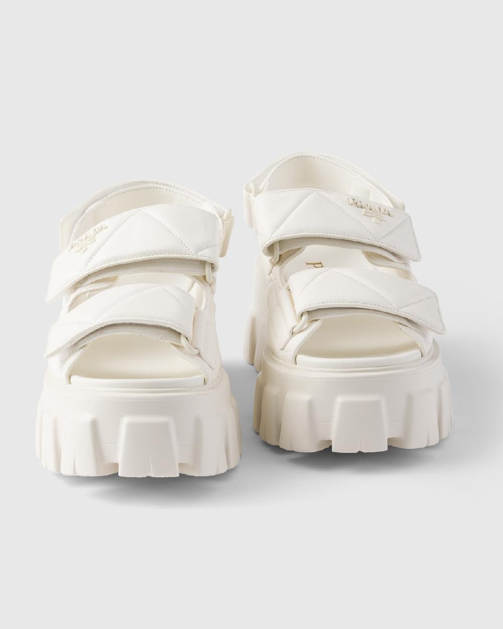Prada Sandalias Monolith de napa Últimos 2 días