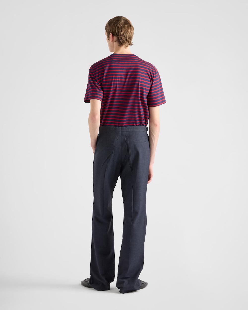 Prada Camiseta de algodón a rayas Promoción trimestral