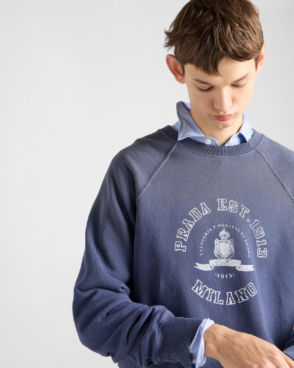 Prada Sudadera en felpa de algodón En oferta