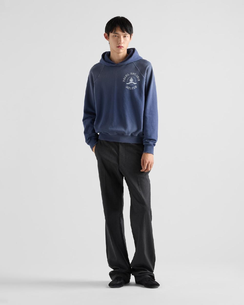 Prada Sudadera en felpa de algodón estampada