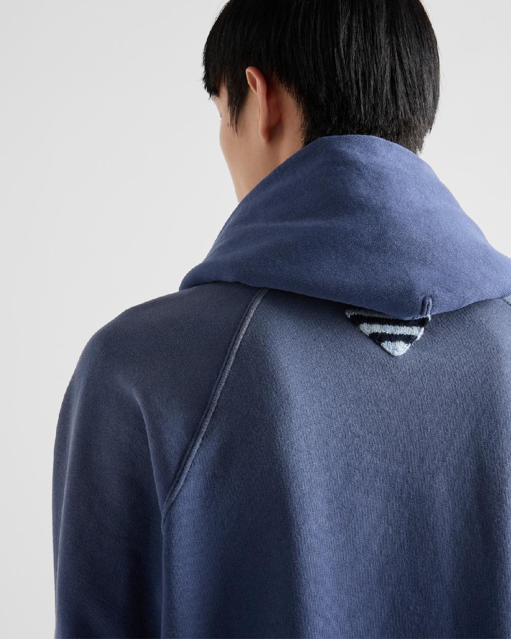 Prada Sudadera en felpa de algodón estampada Libre de impuestos