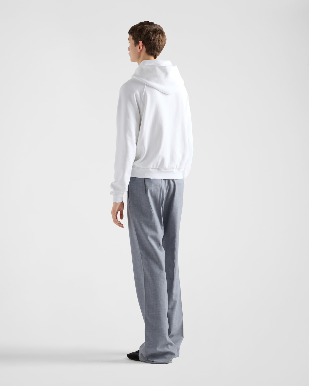 Prada Sudadera en felpa de algodón con capucha Descuentos del mes