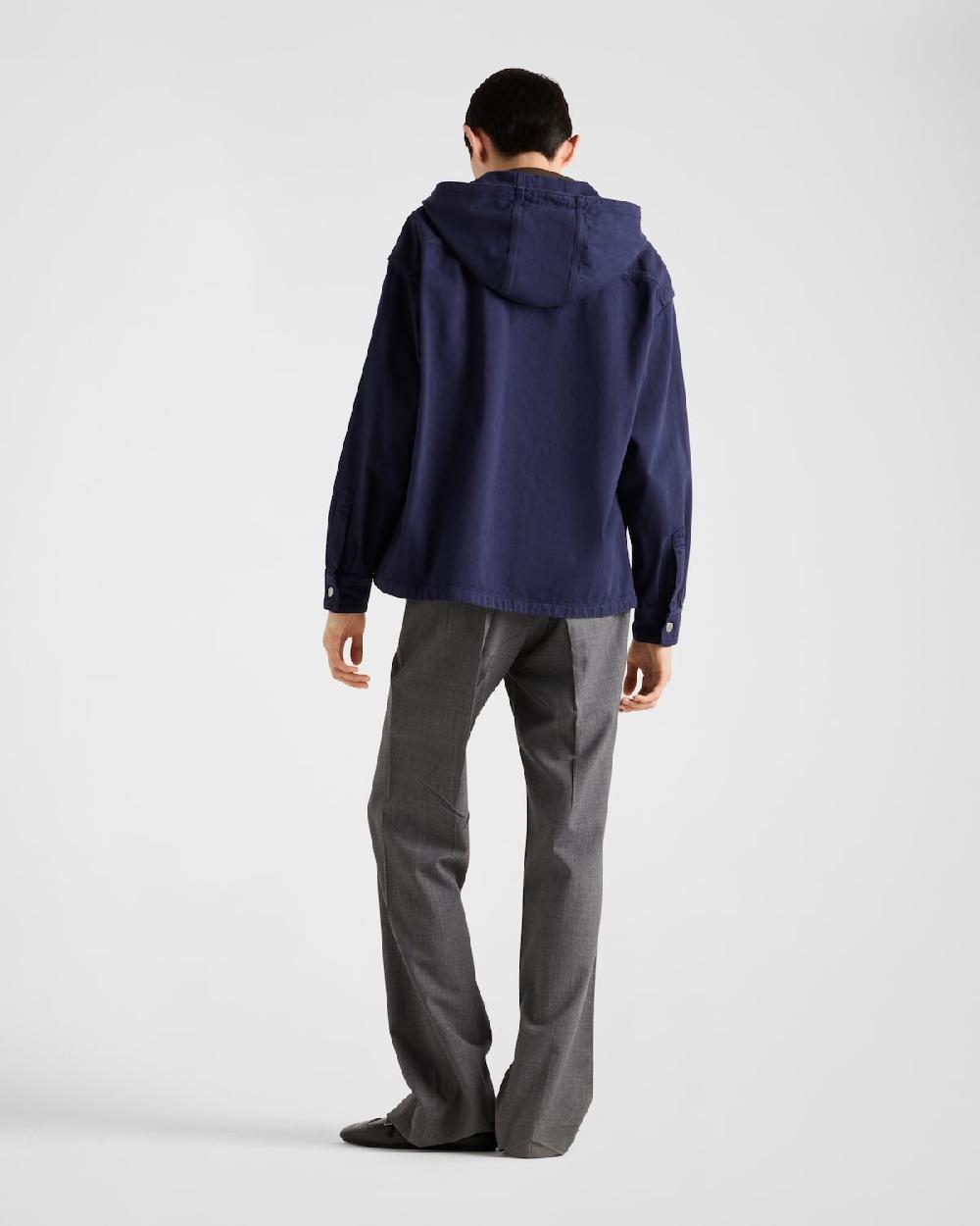 Prada Camisa vaquera con capucha Descuento por venta flash