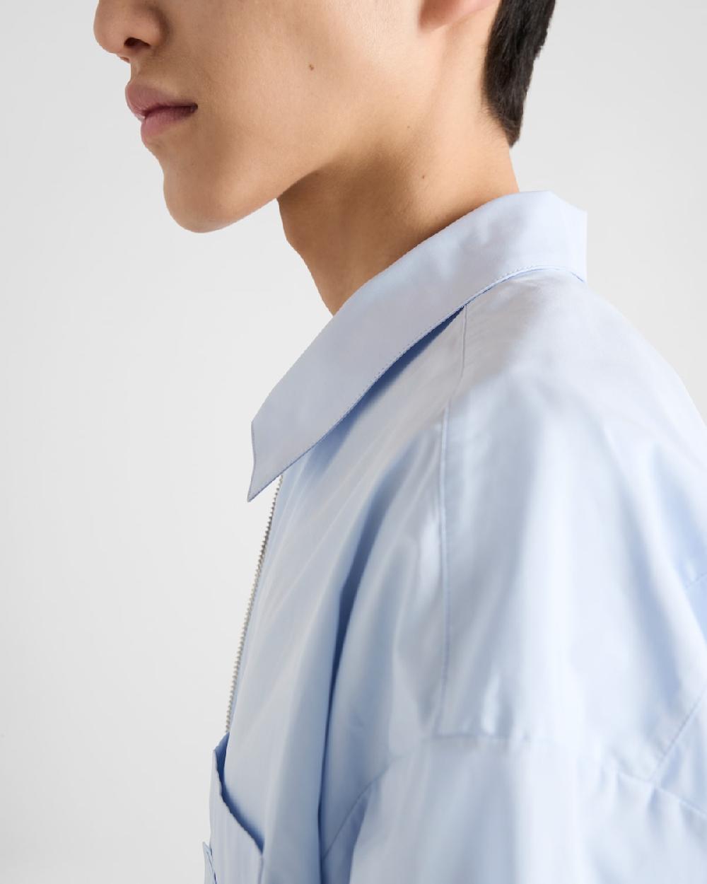 Prada Camisa de algodón con cremallera Ofertas especiales