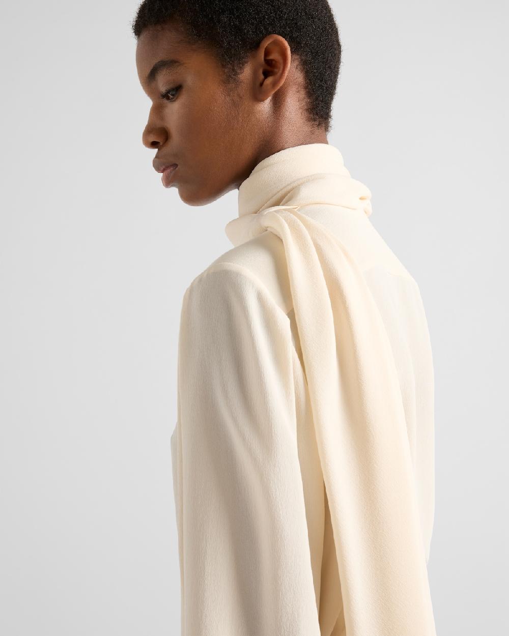Prada Camisa de crepé Outlet online