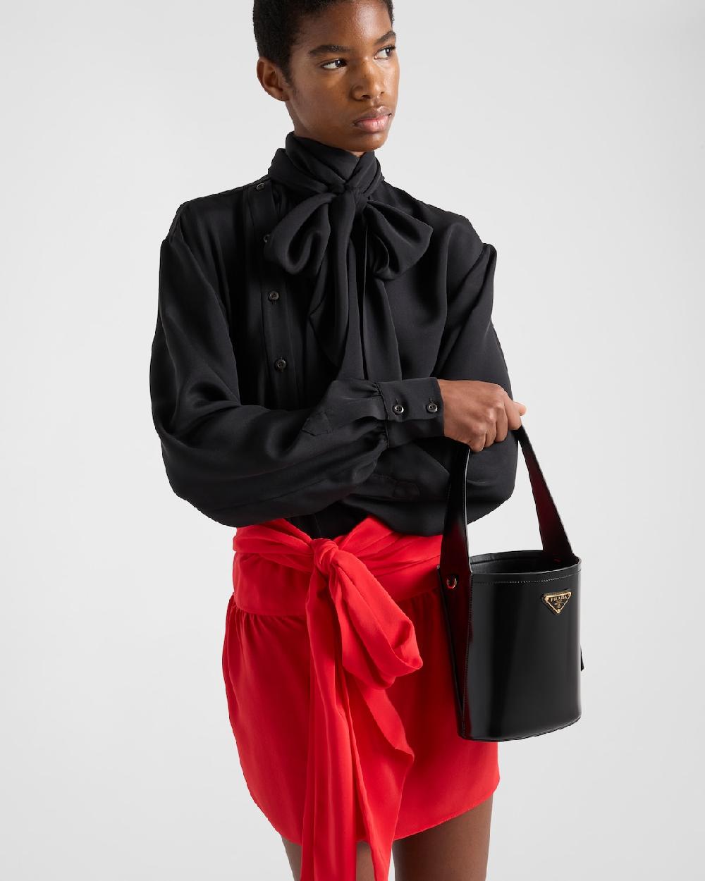 Prada Camisa de crepé Rebajas