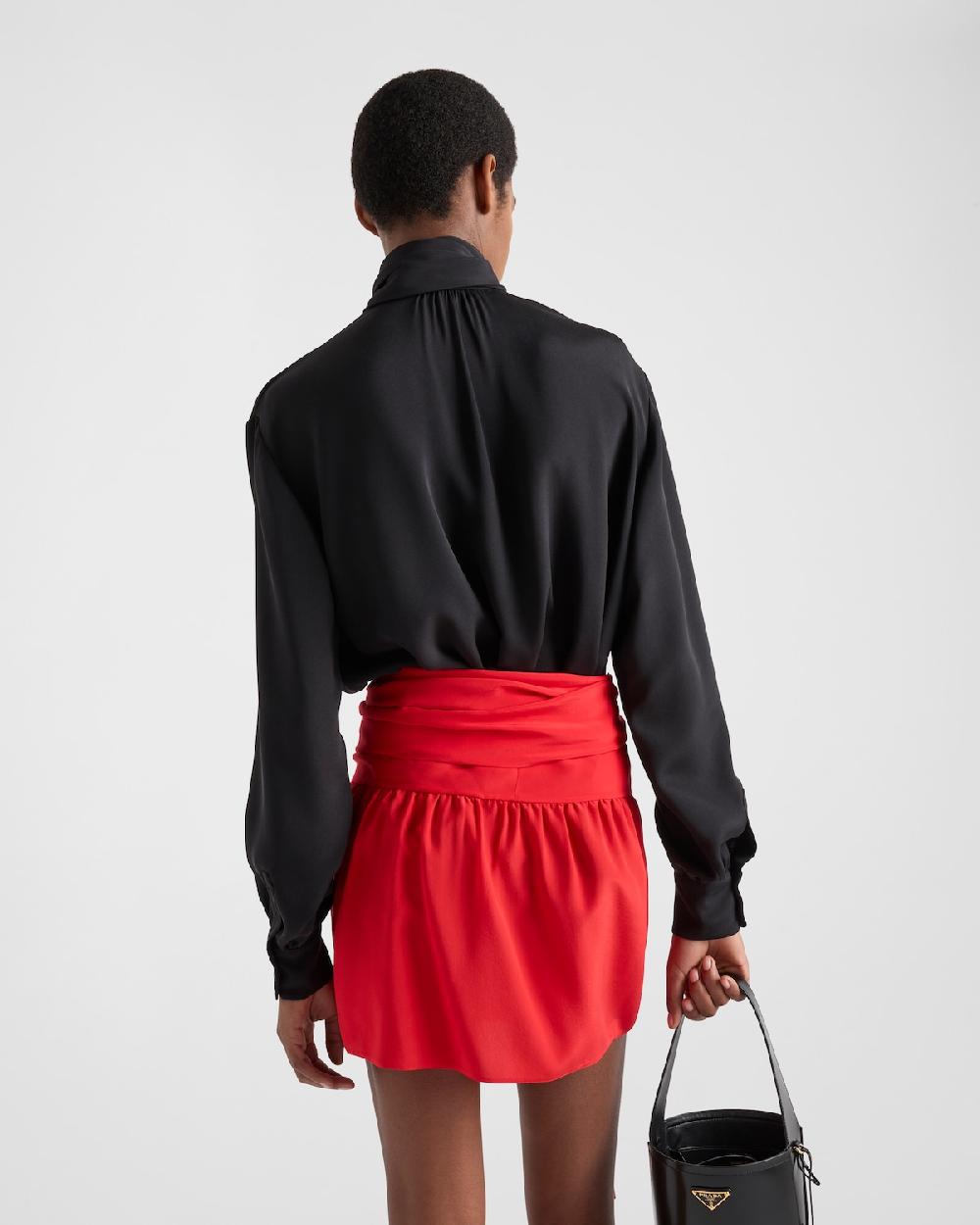 Prada Camisa de crepé Rebajas