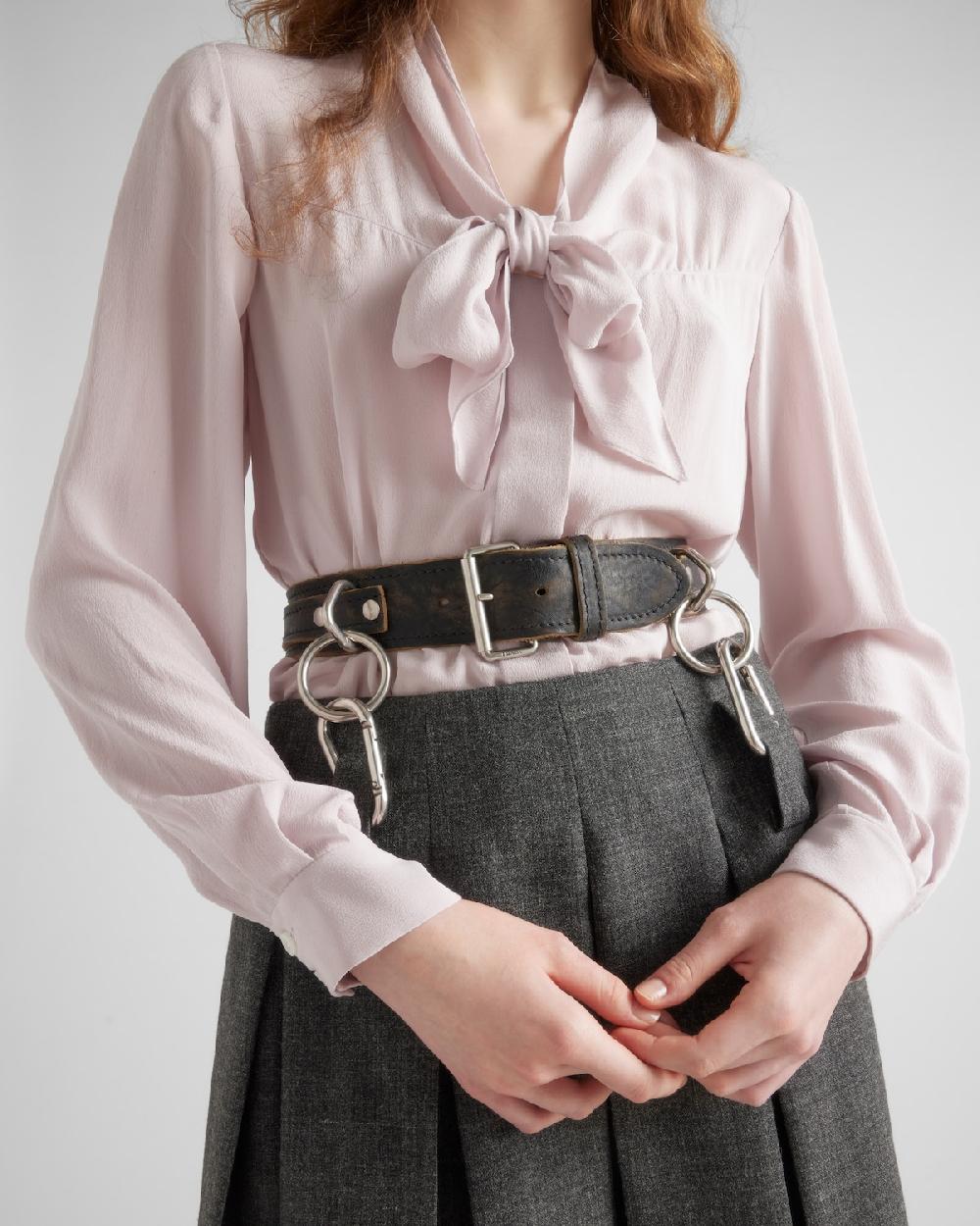 Prada Camisa de crepé Venta caliente