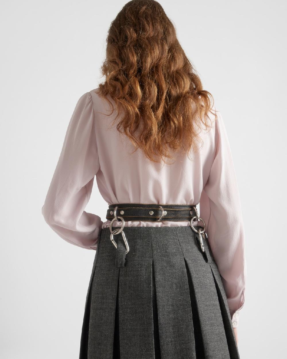 Prada Camisa de crepé Venta caliente