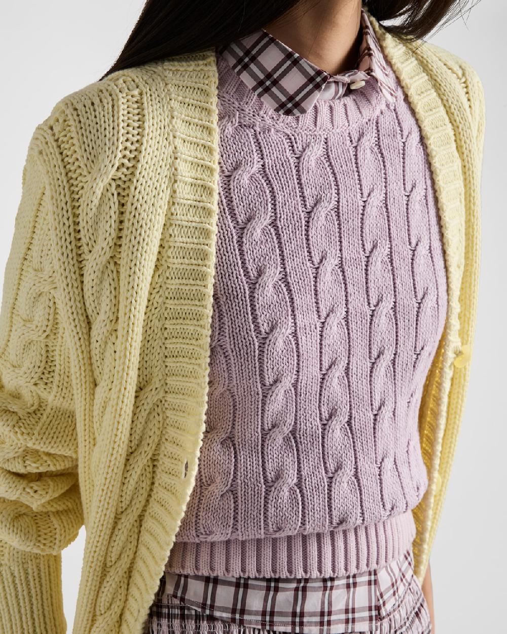 Prada Camisa de cuadros en algodón Liquidación