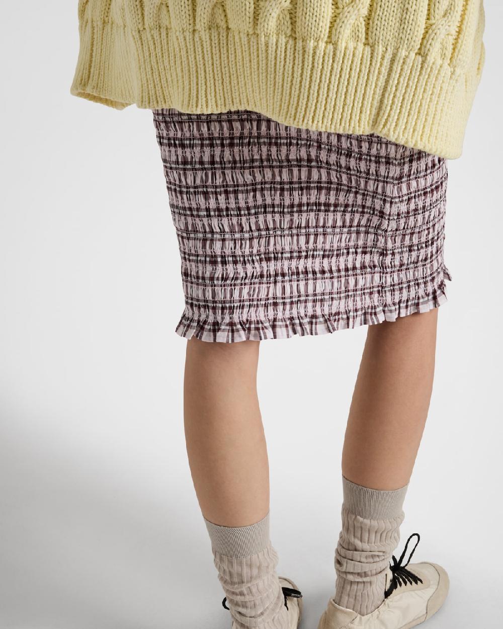 Prada Falda de algodón a cuadros Mejor oferta