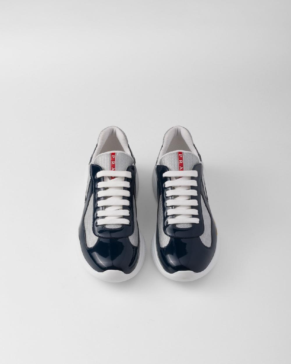 Prada Zapatillas Prada America's Cup de charol y tejido técnico Últimos 3 días