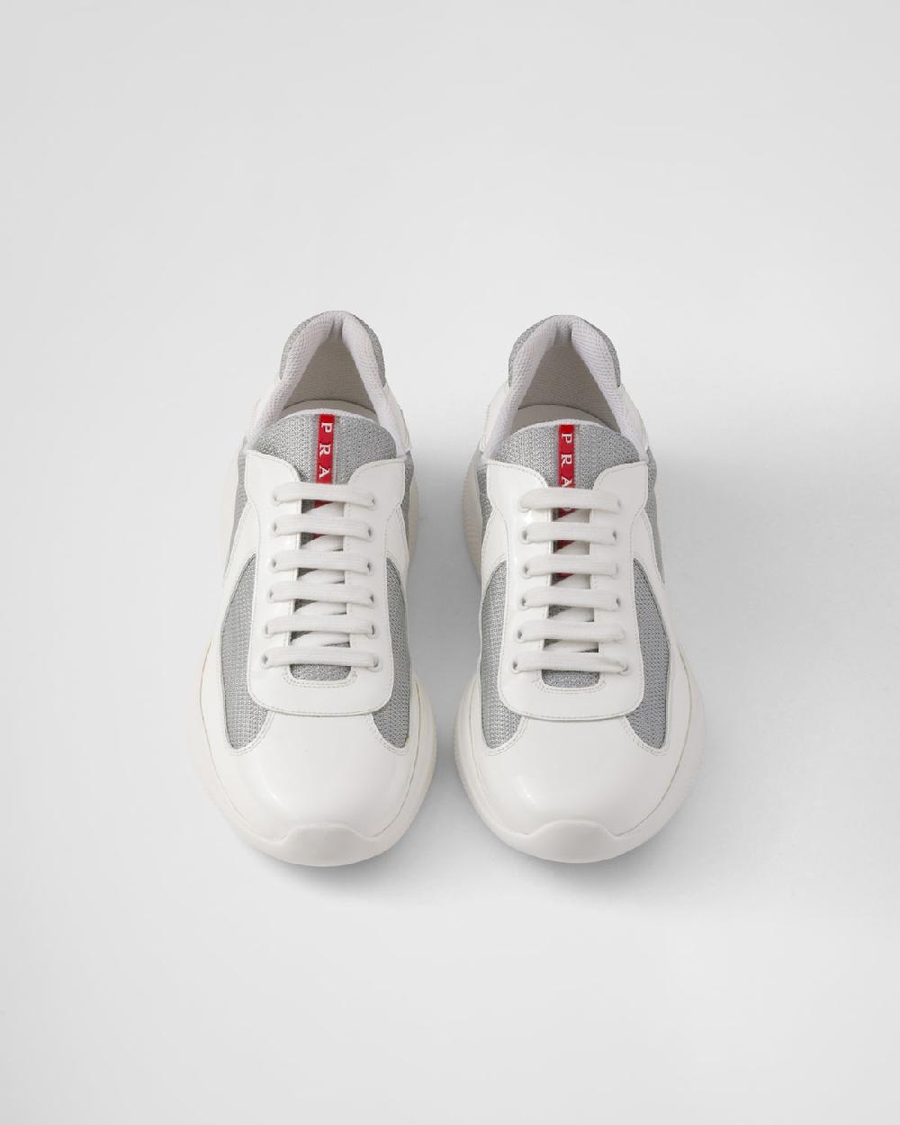 Prada Zapatillas Prada America's Cup de charol y tejido técnico Precio de fábrica