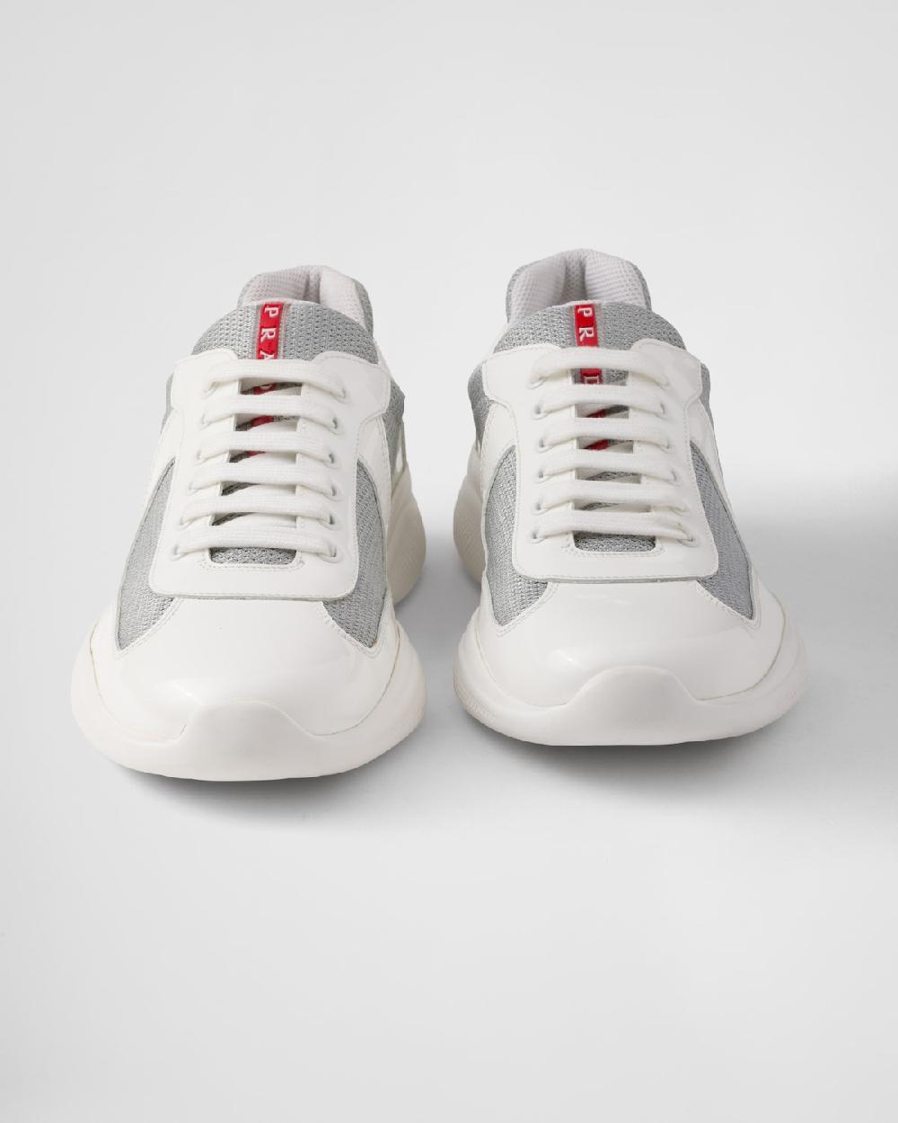 Prada Zapatillas Prada America's Cup de charol y tejido técnico Precio de fábrica
