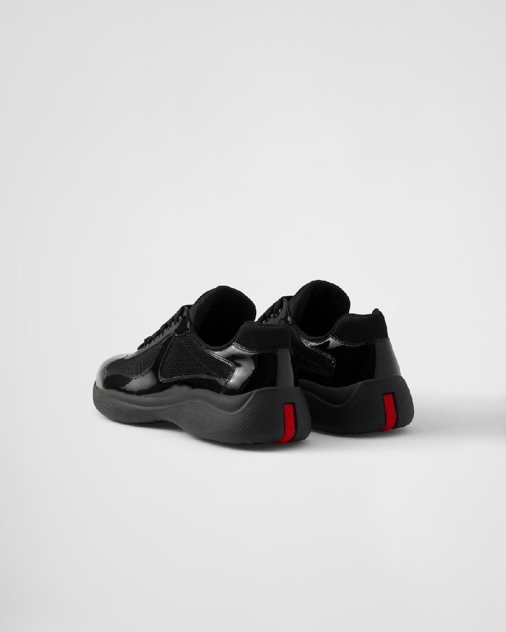 Prada Zapatillas Prada America's Cup de charol y tejido técnico Promoción por tiempo limitado