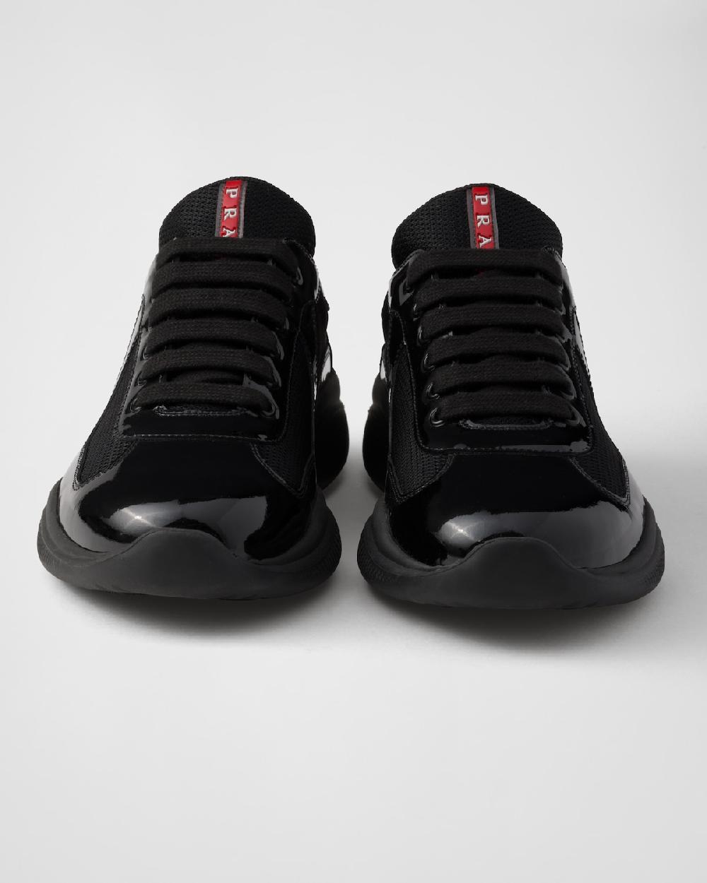 Prada Zapatillas Prada America's Cup de charol y tejido técnico Promoción por tiempo limitado
